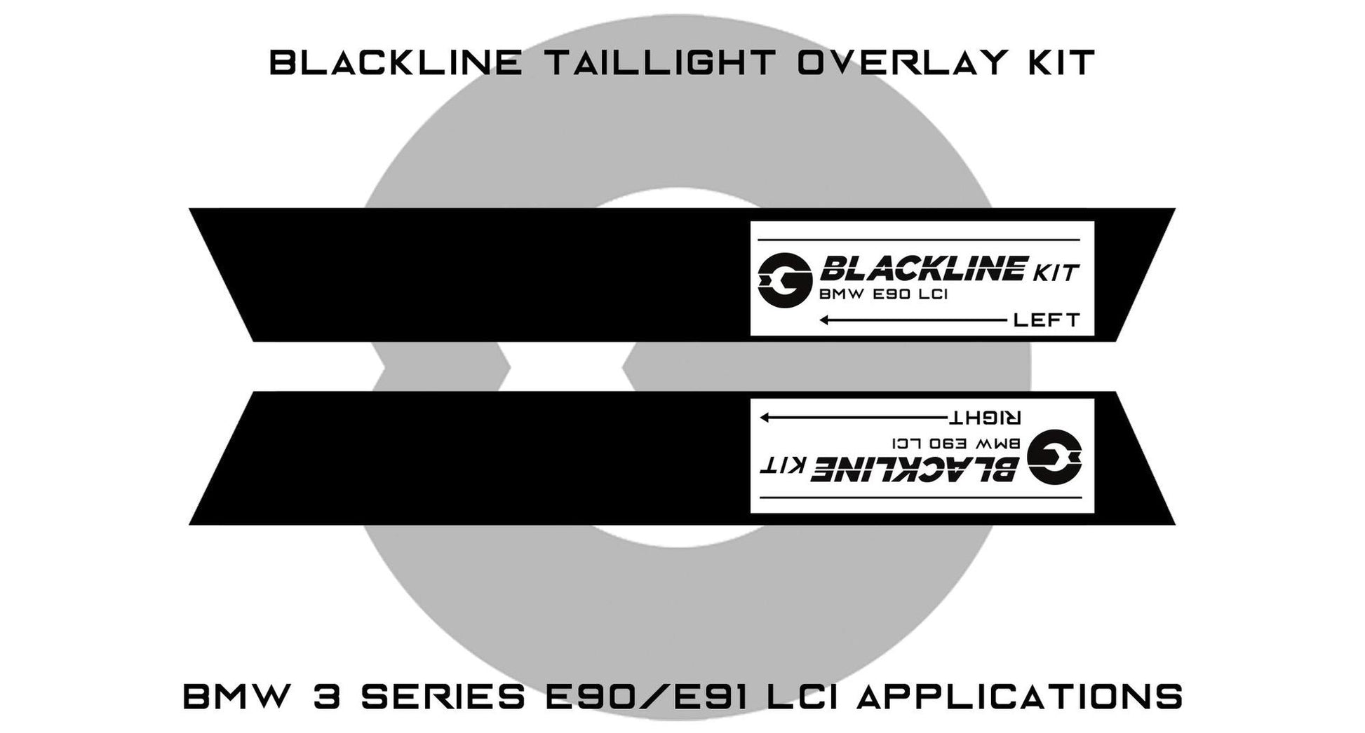 BMW 3 Series M3 2009-2011 (E90/E91 LCI) Blackline Taillight Overlay Kit-Exterior-Silicon Valley Bimmer