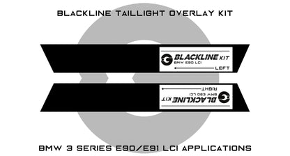 BMW 3 Series M3 2009-2011 (E90/E91 LCI) Blackline Taillight Overlay Kit-Exterior-Silicon Valley Bimmer