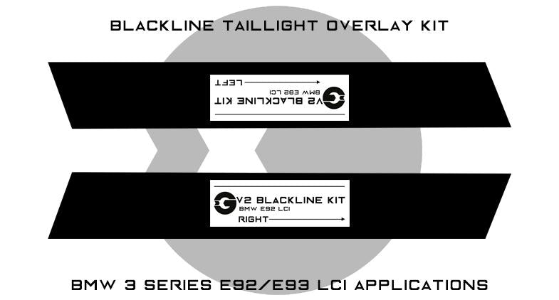 BMW 3 Series M3 2011-2013 (E92/E93 LCI) Blackline Taillight Overlay Kit-Exterior-Silicon Valley Bimmer