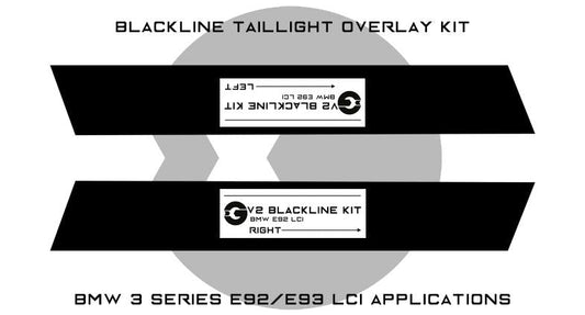 BMW 3 Series M3 2011-2013 (E92/E93 LCI) Blackline Taillight Overlay Kit-Exterior-Silicon Valley Bimmer