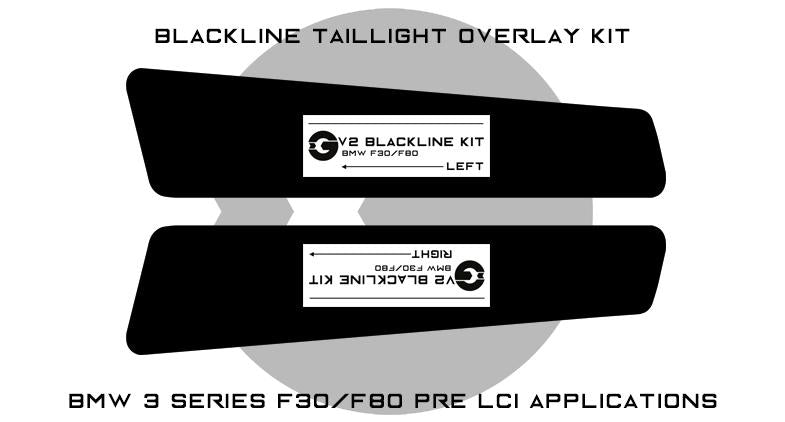 BMW 3 Series M3 2011-2015 (F30/F80 Pre LCI) Blackline Taillight Overlay Kit-Exterior-Silicon Valley Bimmer