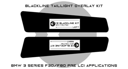BMW 3 Series M3 2011-2015 (F30/F80 Pre LCI) Blackline Taillight Overlay Kit-Exterior-Silicon Valley Bimmer