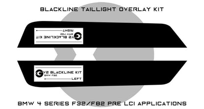 BMW 4 Series M4 2013-2016 (F32/F82 Pre LCI) Blackline Taillight Overlay Kit-Exterior-Silicon Valley Bimmer