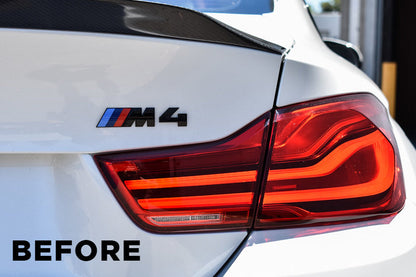 BMW 4 Series M4 2017+ (F32/F82 LCI) Blackline Taillight Overlay Kit-Exterior-Silicon Valley Bimmer