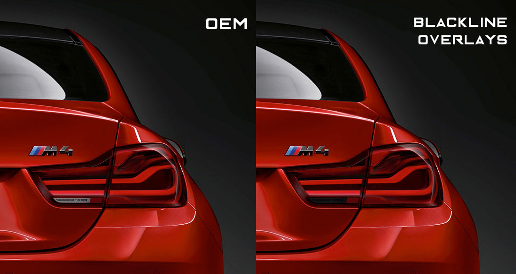 BMW 4 Series M4 2017+ (F32/F82 LCI) Blackline Taillight Overlay Kit-Exterior-Silicon Valley Bimmer