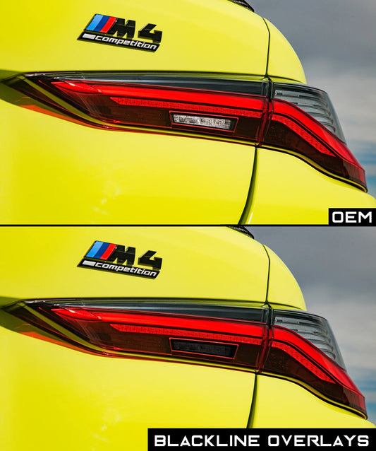 BMW 4 Series M4 Competition 2021+ (G22/G82 Pre LCI) BLACKLINE Tail Light Overlay Kit-Exterior-Silicon Valley Bimmer