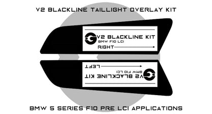 BMW 5 Series 2014-2017 (F10 LCI) Blackline Taillight Overlay Kit-Exterior-Silicon Valley Bimmer