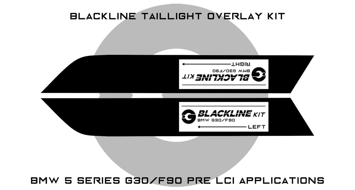 BMW 5 Series 2017-2020 (F90 Pre LCI) Blackline Taillight Overlay Kit-Exterior-Silicon Valley Bimmer
