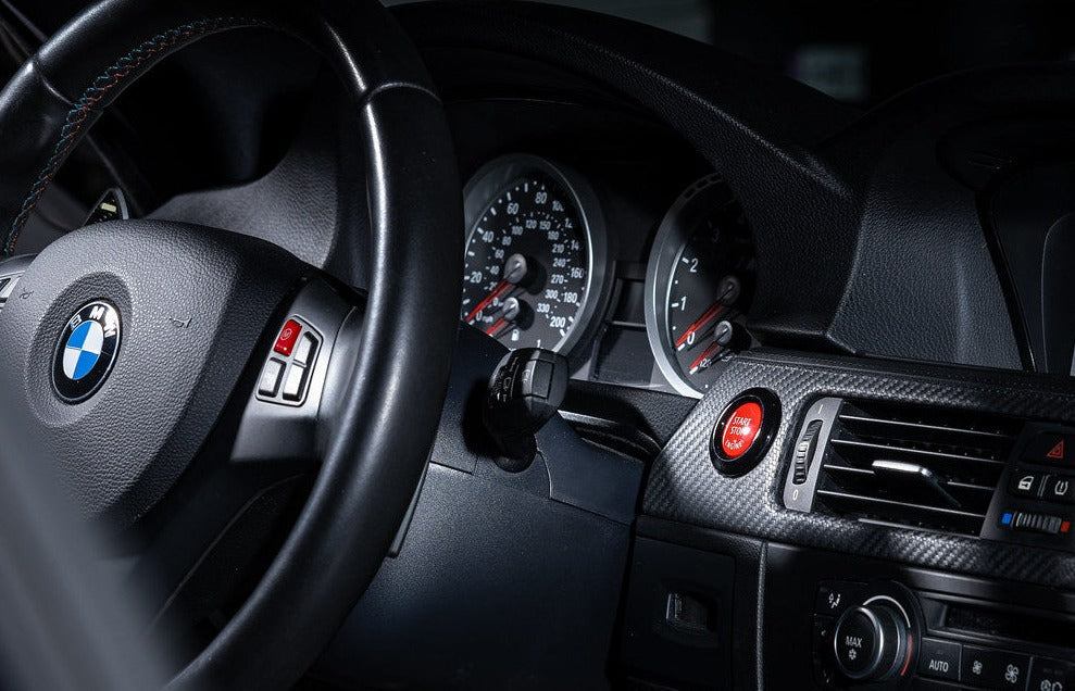 BMW E9X M3 Limited Edition Gloss Black Ignition Switch + IND Start / Stop Button-Interior-Silicon Valley Bimmer