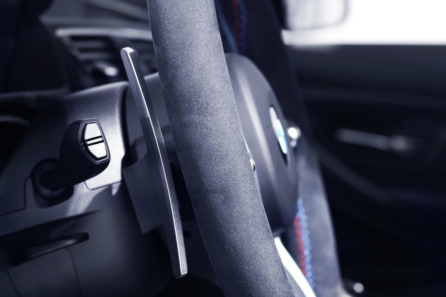 BMW F Chassis Blackline Spec Billet Paddle Shifter Set - Black-Interior-Silicon Valley Bimmer