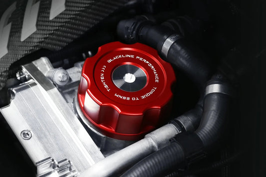 BMW F Series BLACKLINE Performance Edition RED Oil Filter Housing Cap-Exterior-Silicon Valley Bimmer