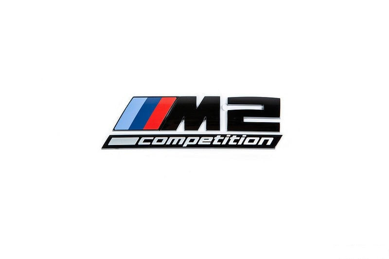 BMW F87 M2 Competition Trunk Emblem - Gloss Black-Exterior-Silicon Valley Bimmer