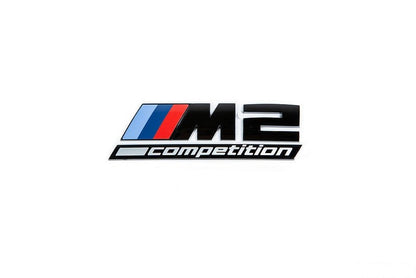 BMW F87 M2 Competition Trunk Emblem - Gloss Black-Exterior-Silicon Valley Bimmer