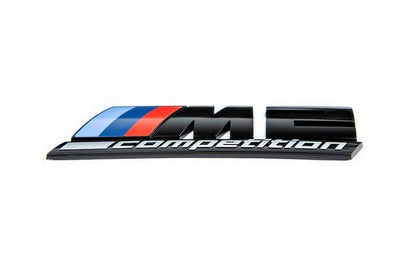BMW F87 M2 Competition Trunk Emblem - Gloss Black-Exterior-Silicon Valley Bimmer