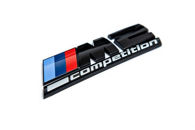 BMW F87 M2 Competition Trunk Emblem - Gloss Black-Exterior-Silicon Valley Bimmer