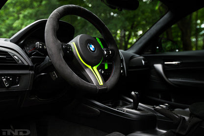 BMW F8X M Performance Steering Wheel Trim - Matte Carbon-Interior-Silicon Valley Bimmer