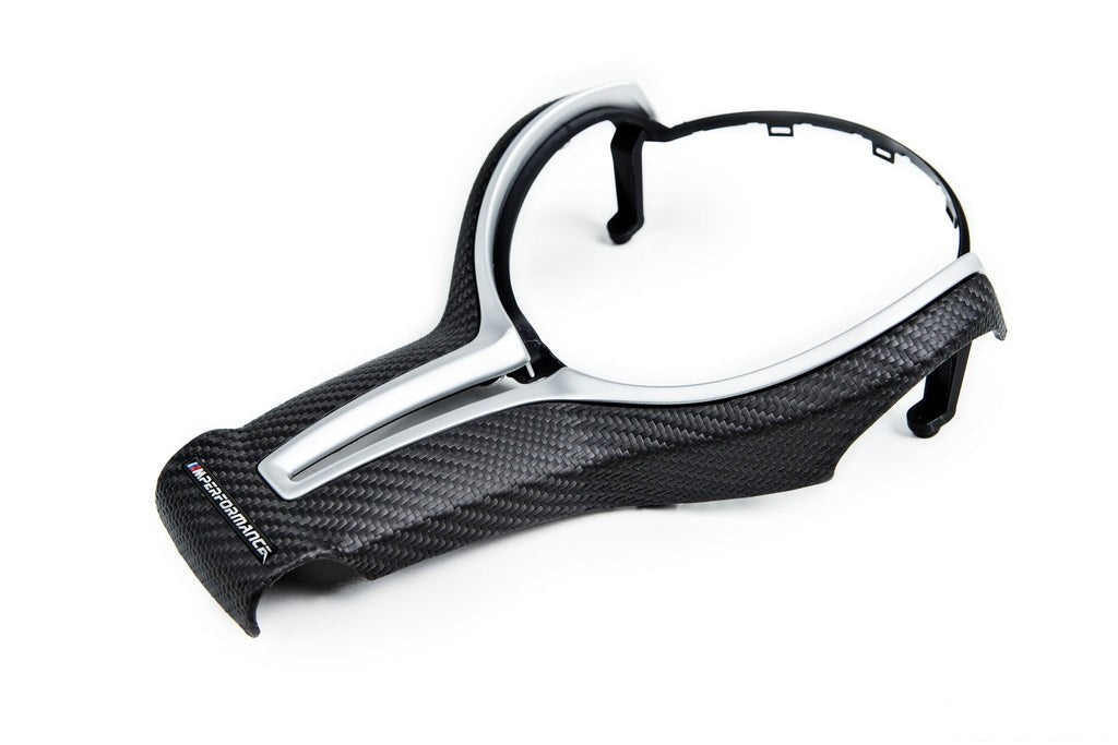 BMW F8X M Performance Steering Wheel Trim - Matte Carbon-Interior-Silicon Valley Bimmer