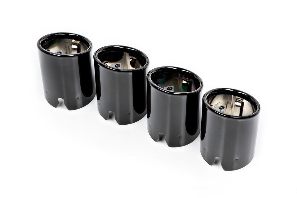 BMW F8X M3 / M4 Competition Package Exhaust Tip Set - Black Chrome-Exhaust-Silicon Valley Bimmer