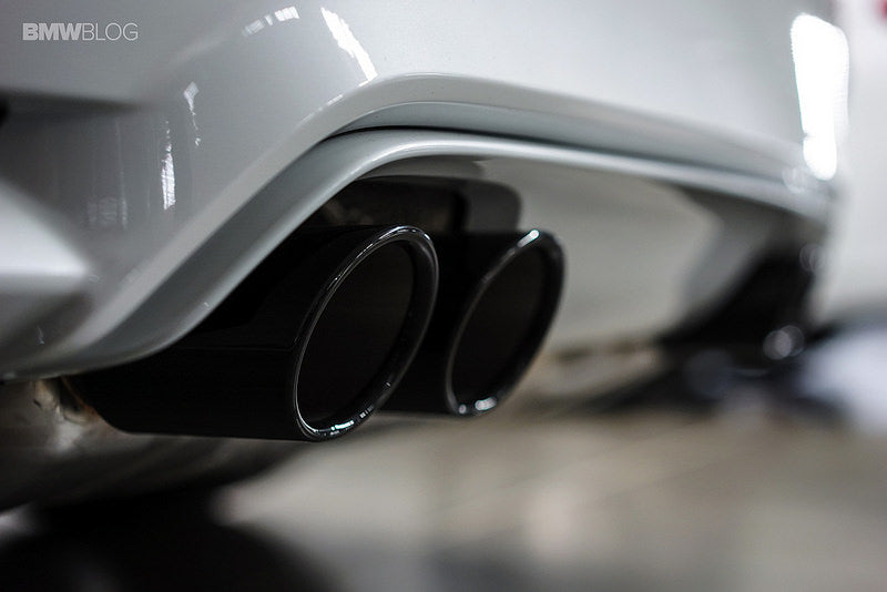 BMW F8X M3 / M4 Competition Package Exhaust Tip Set - Black Chrome-Exhaust-Silicon Valley Bimmer