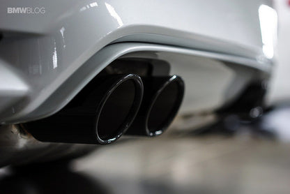 BMW F8X M3 / M4 Competition Package Exhaust Tip Set - Black Chrome-Exhaust-Silicon Valley Bimmer
