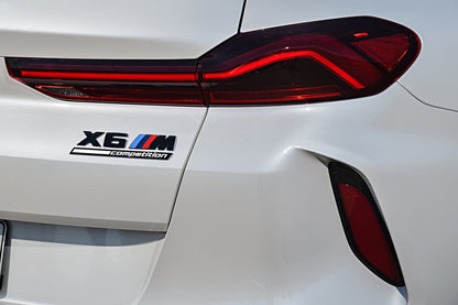 BMW F96 X6M Competition Trunk Emblem - Gloss Black-Exterior-Silicon Valley Bimmer