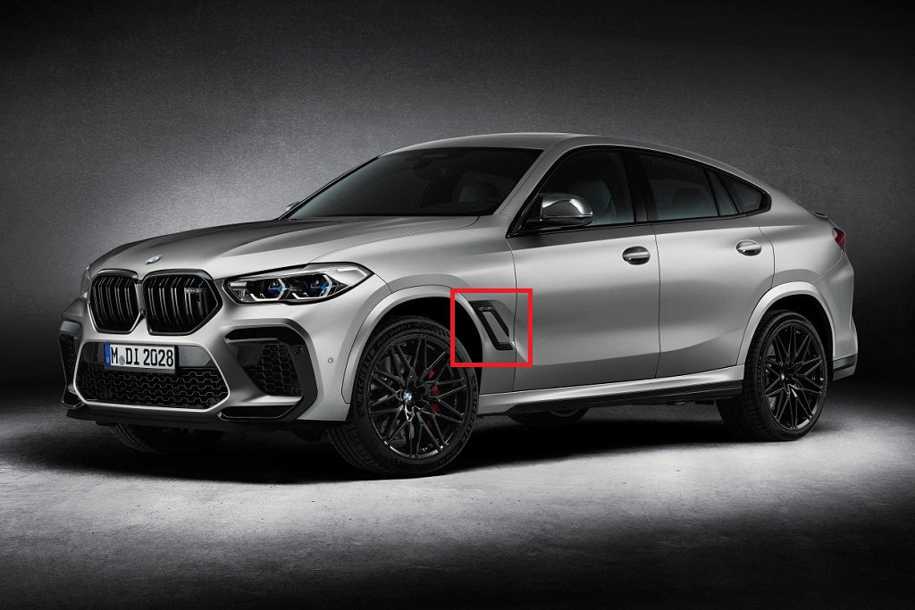 BMW F96 X6M Side Grille Set - Gloss Black-Exterior-Silicon Valley Bimmer
