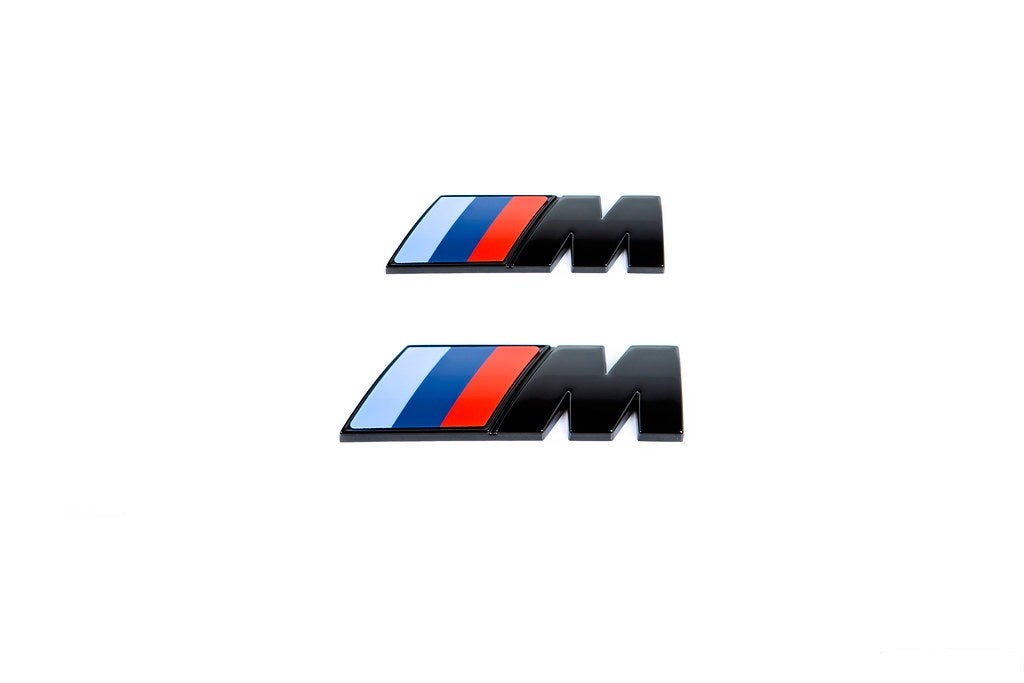 BMW M Fender Emblem Set - Gloss Black-Exterior-Silicon Valley Bimmer