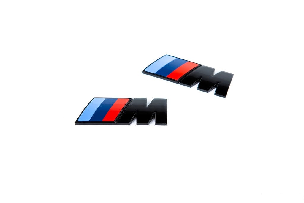 BMW M Fender Emblem Set - Gloss Black-Exterior-Silicon Valley Bimmer