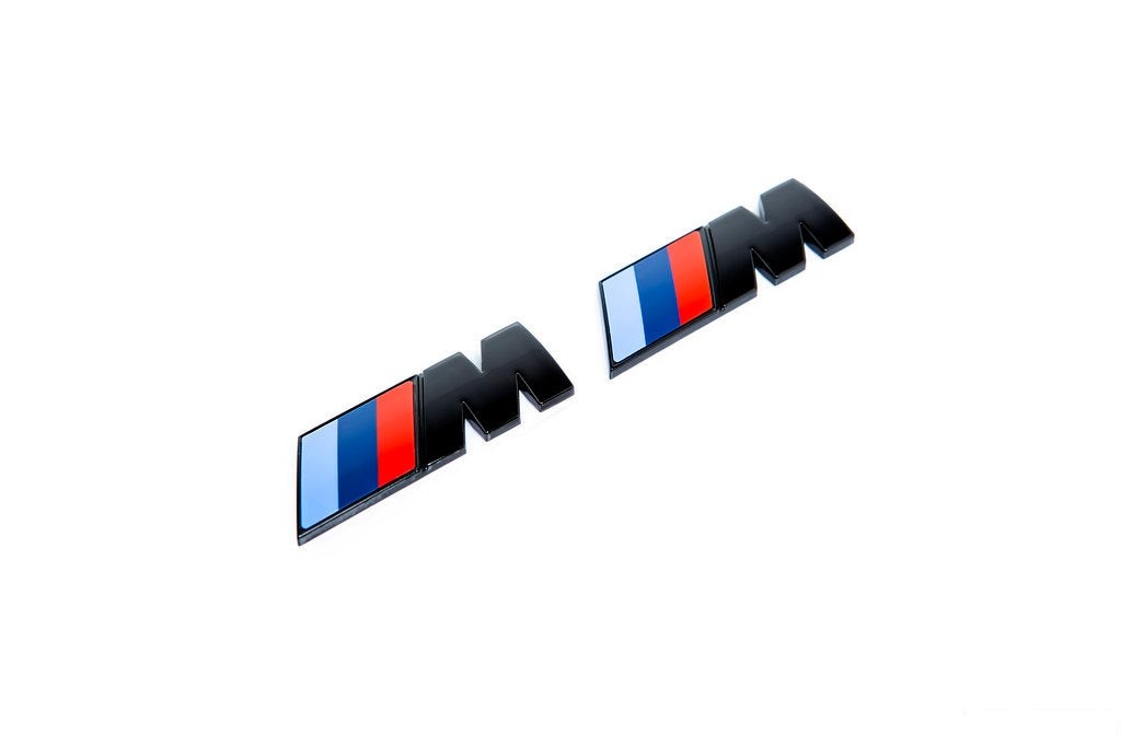 BMW M Fender Emblem Set - Gloss Black-Exterior-Silicon Valley Bimmer