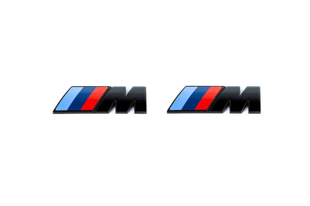 BMW M Fender Emblem Set - Gloss Black-Exterior-Silicon Valley Bimmer