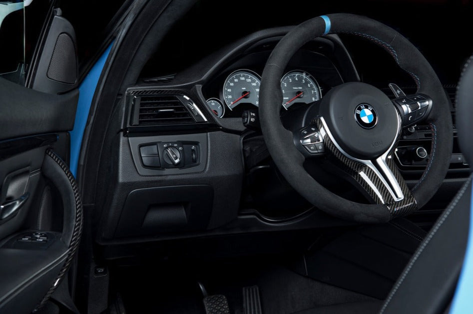 BMW M Performance F-Chassis Steering Wheel Trim - Gloss Carbon-Interior-Silicon Valley Bimmer