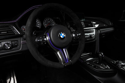 BMW M Performance F-Chassis Steering Wheel Trim - Gloss Carbon-Interior-Silicon Valley Bimmer