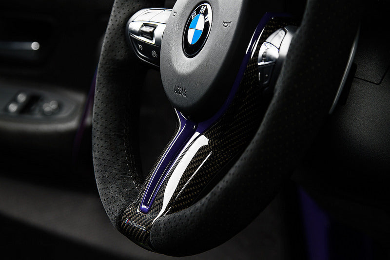 BMW M Performance F-Chassis Steering Wheel Trim - Gloss Carbon-Interior-Silicon Valley Bimmer