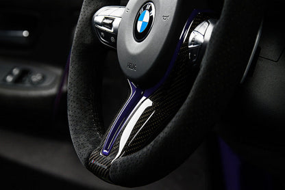 BMW M Performance F-Chassis Steering Wheel Trim - Gloss Carbon-Interior-Silicon Valley Bimmer