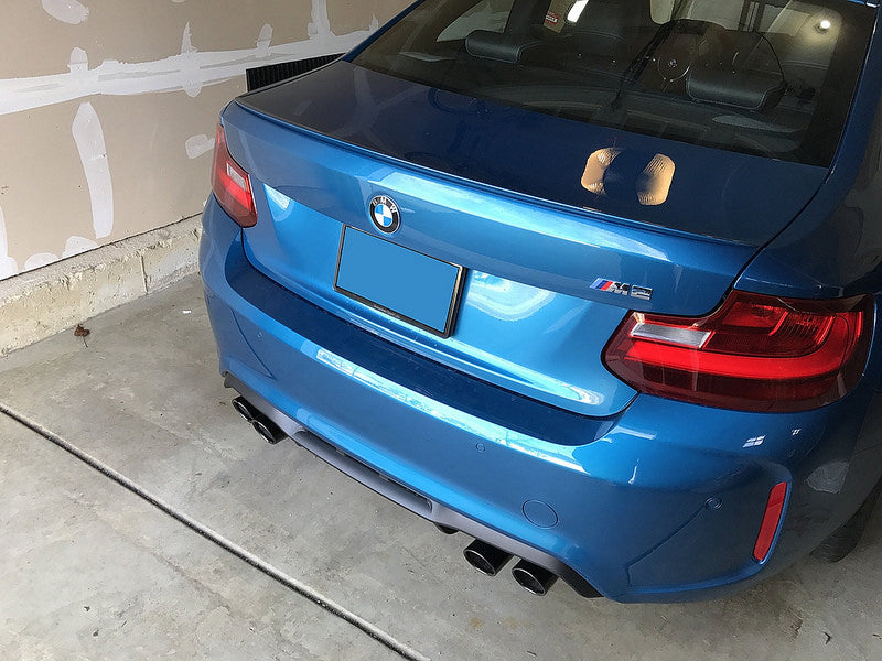 BMW M Performance F87 M2 Black Chrome Exhaust Tip Set - Slant Cut-Exhaust-Silicon Valley Bimmer