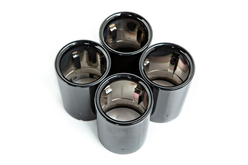 BMW M Performance F87 M2 Black Chrome Exhaust Tip Set - Straight Cut-Exhaust-Silicon Valley Bimmer