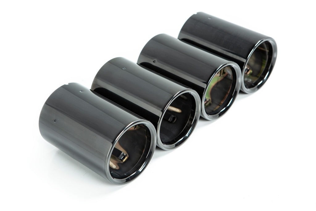 BMW M Performance F87 M2 Black Chrome Exhaust Tip Set - Straight Cut-Exhaust-Silicon Valley Bimmer