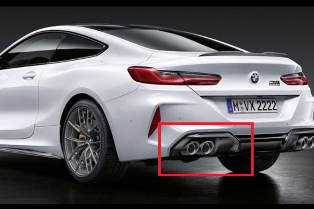 BMW M Performance F91 / F92 / F93 M8 Carbon Rear Exhaust Trim Set-Exterior-Silicon Valley Bimmer