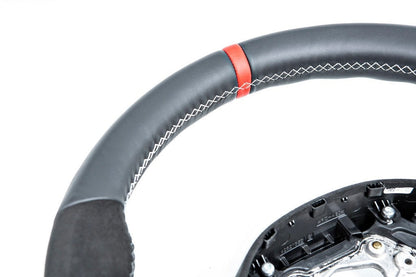 BMW M Performance G-Chassis Steering Wheel - Red Stripe + Silver Grey Stitching-Interior-Silicon Valley Bimmer