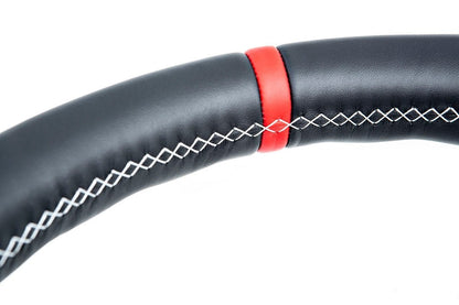 BMW M Performance G-Chassis Steering Wheel - Red Stripe + Silver Grey Stitching-Interior-Silicon Valley Bimmer