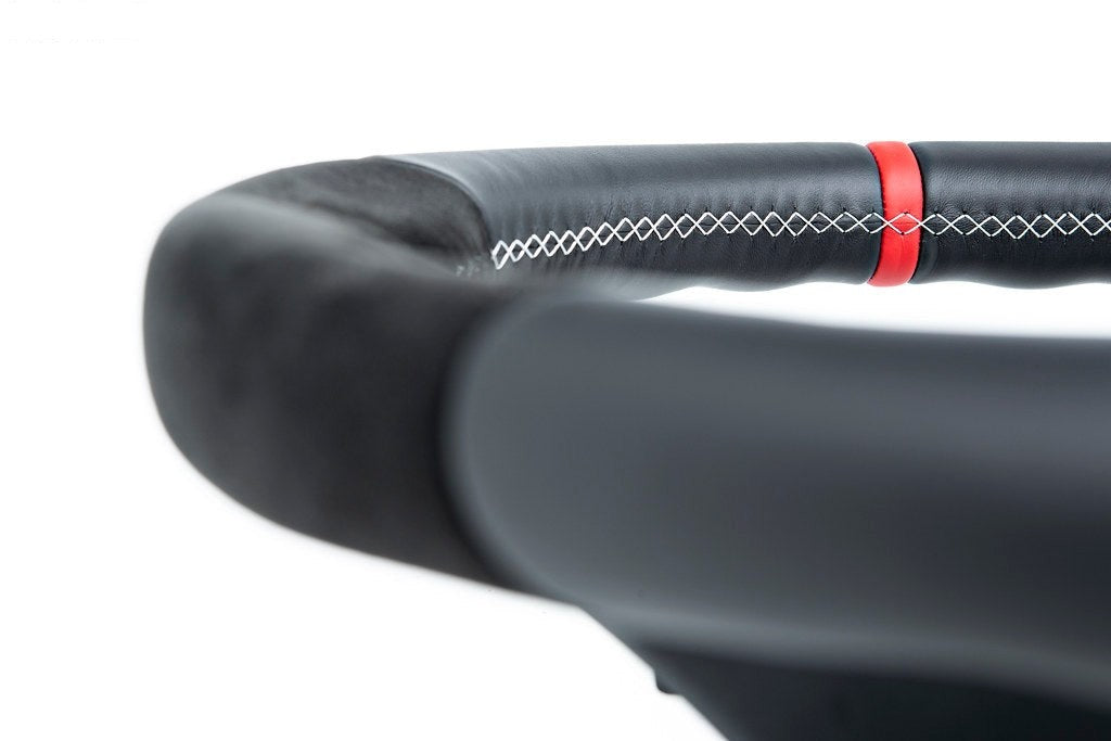 BMW M Performance G-Chassis Steering Wheel - Red Stripe + Silver Grey Stitching-Interior-Silicon Valley Bimmer