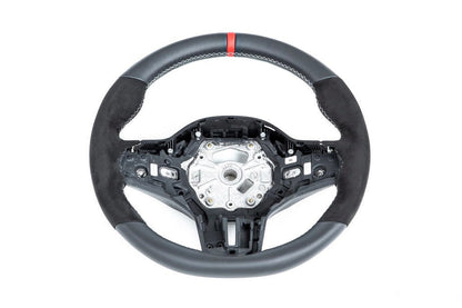 BMW M Performance G-Chassis Steering Wheel - Red Stripe + Silver Grey Stitching-Interior-Silicon Valley Bimmer
