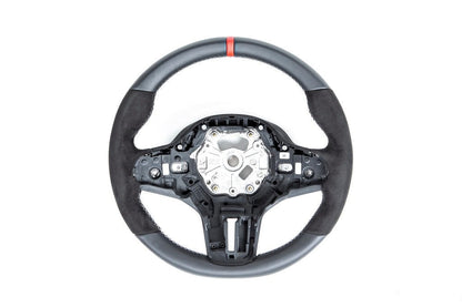 BMW M Performance G-Chassis Steering Wheel - Red Stripe + Silver Grey Stitching-Interior-Silicon Valley Bimmer