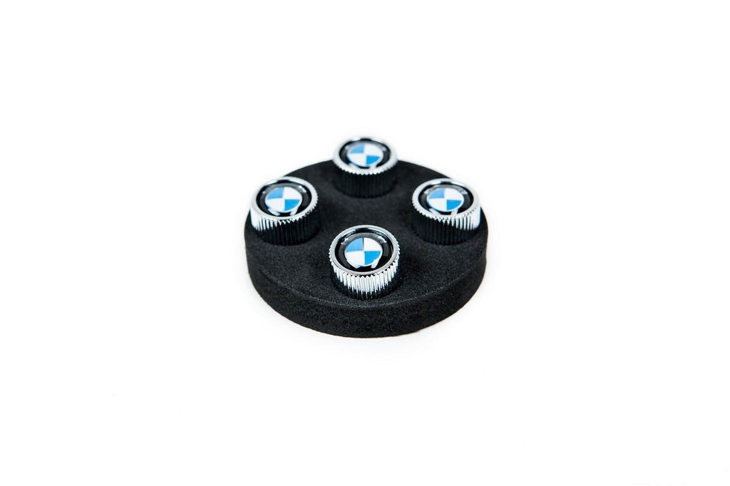 BMW Roundel Valve Stem Cap Set - Chrome-Wheels-Silicon Valley Bimmer