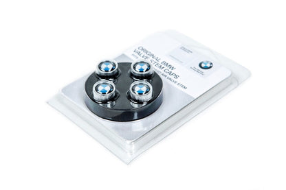 BMW Roundel Valve Stem Cap Set - Chrome-Wheels-Silicon Valley Bimmer