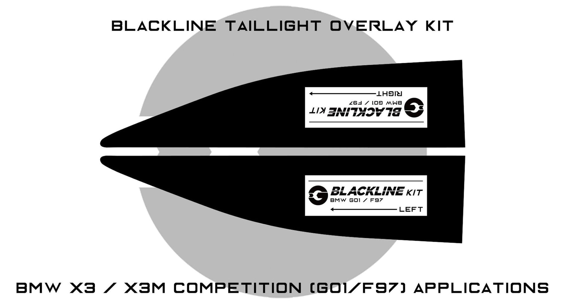 BMW X3 Series 2018+ (G01/F97) Blackline Taillight Overlay Kit-Exterior-Silicon Valley Bimmer