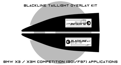 BMW X3 Series 2018+ (G01/F97) Blackline Taillight Overlay Kit-Exterior-Silicon Valley Bimmer