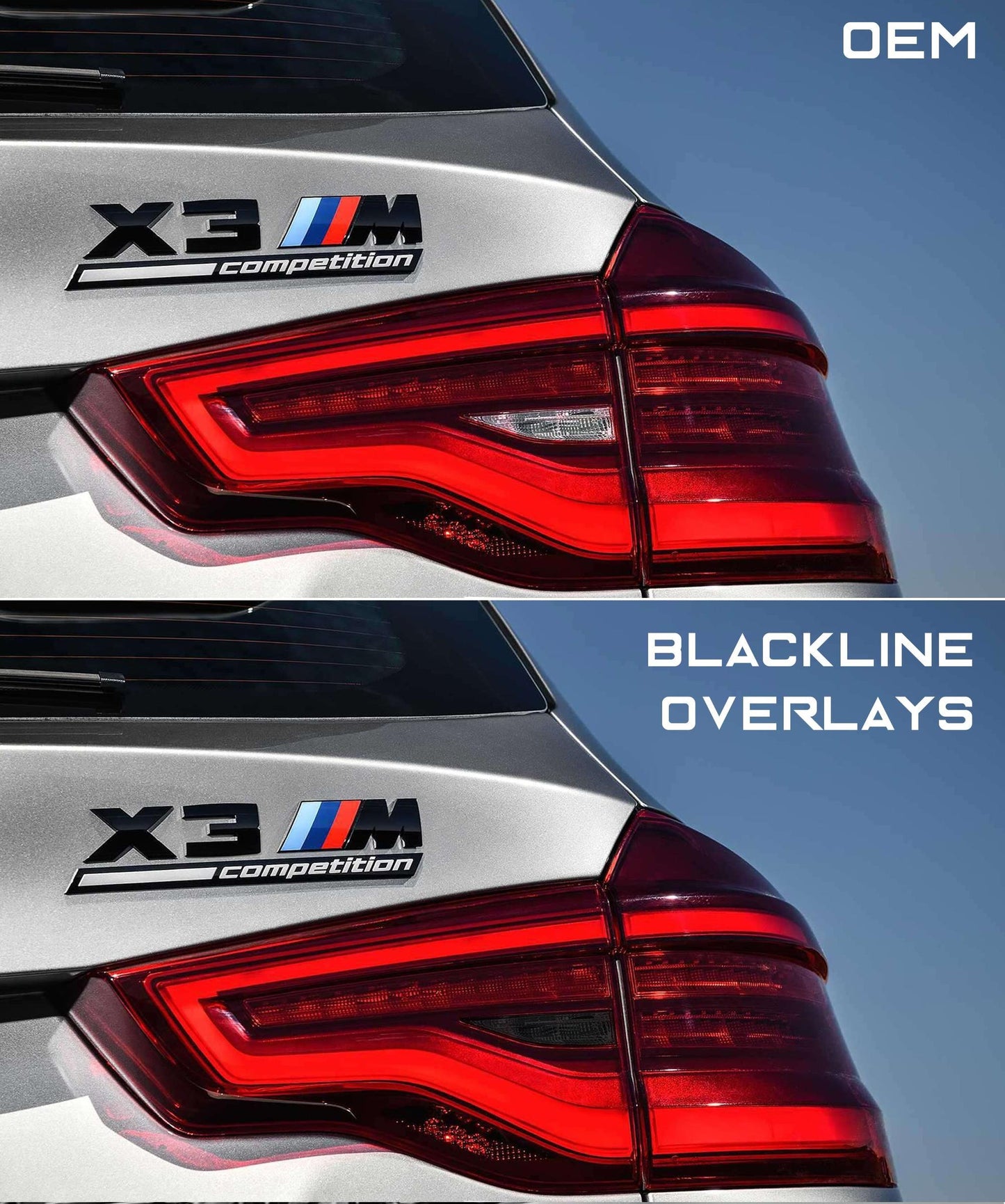 BMW X3 Series 2018+ (G01/F97) Blackline Taillight Overlay Kit-Exterior-Silicon Valley Bimmer