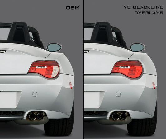 BMW Z Series Z4 2006-2008 (E85/E86 LCI) Blackline Taillight Overlay Kit-Exterior-Silicon Valley Bimmer