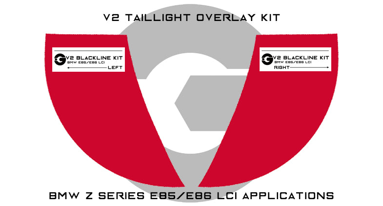 BMW Z Series Z4 2006-2008 (E85/E86 LCI) Blackline Taillight Overlay Kit-Exterior-Silicon Valley Bimmer